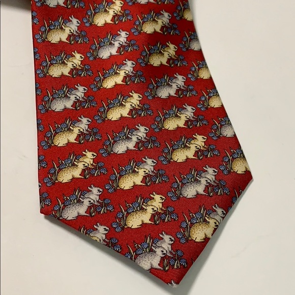 Burberry rabbit pattern silk tie - Picture 2 of 5